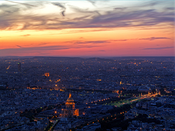 sunset in Paris